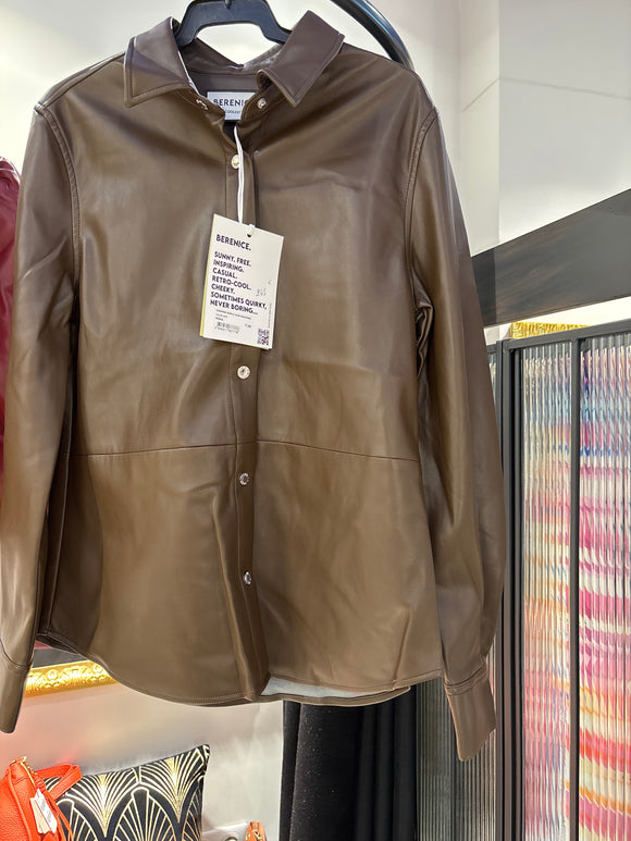 Chemise similicuir Moka