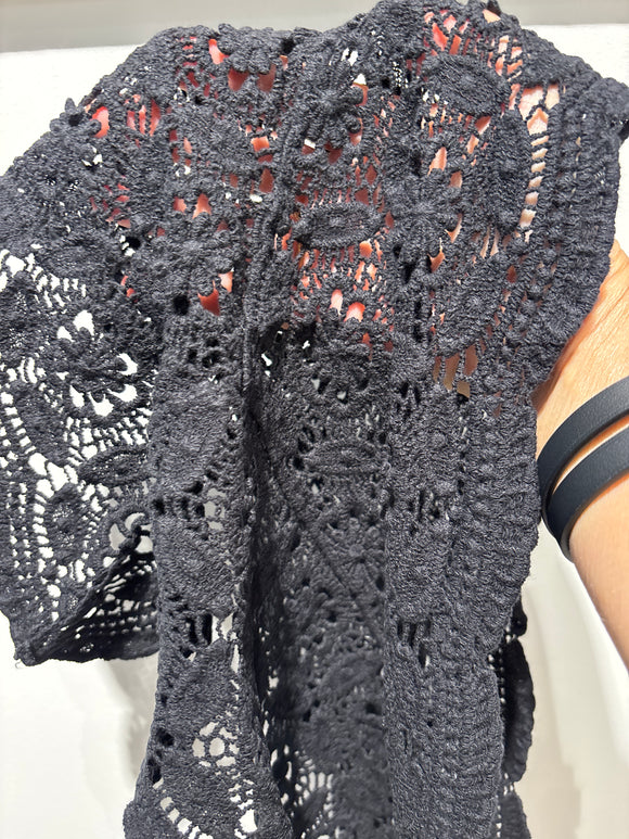 Foulard crochet noir