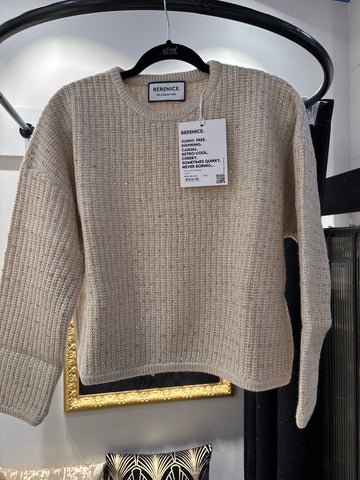 Pull col rond strass