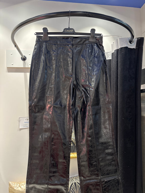 Pantalon droit stretching vernis