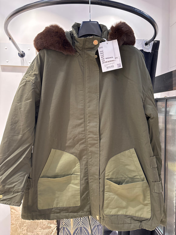 Parka bicolore kaki