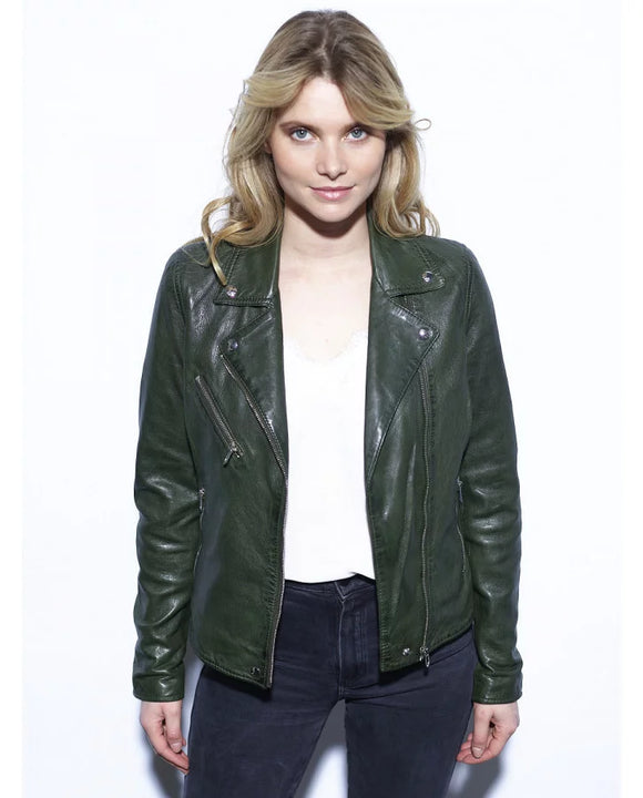 PERFECTO CUIR FEMME OLYMPE LAMB VITA KAKI