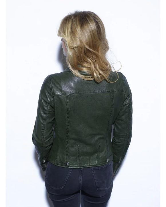 PERFECTO CUIR FEMME OLYMPE LAMB VITA KAKI