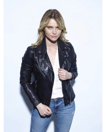 PERFECTO CUIR FEMME OLYMPE LAMB VITA NOIR