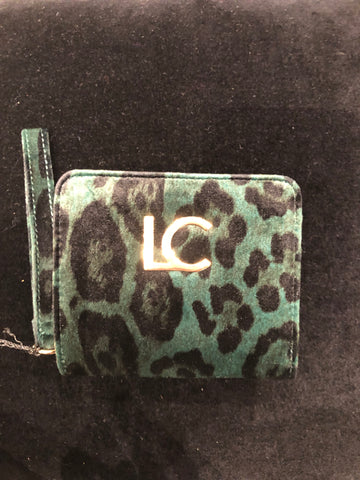 Portefeuille Lola petit modèle, vert imprimé léopard