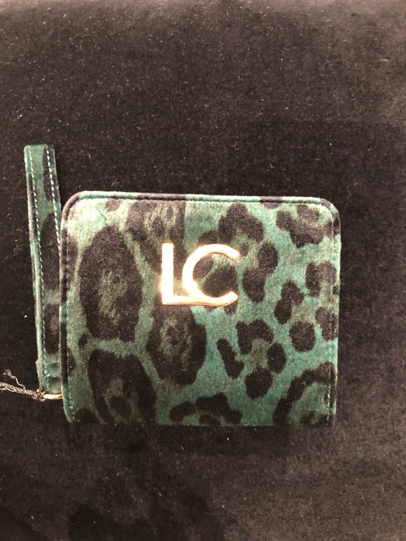 Portefeuille Lola petit modèle, vert imprimé léopard