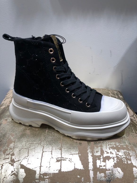 Sneaker noir Lola avec strass