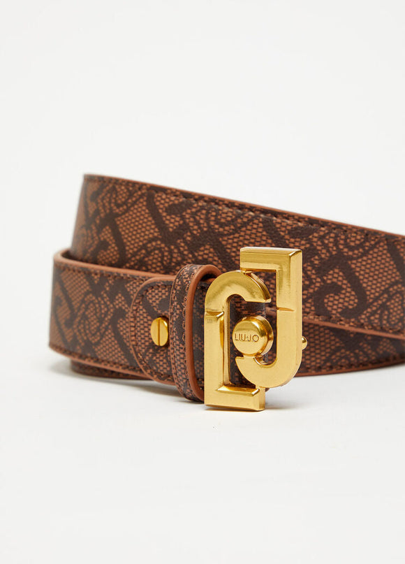 Ceinture dorée écoconçue à imprimé