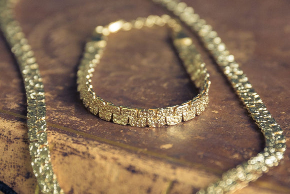 BRACELET CHAINE PLATE DOREE A L'OR FIN LOVELY DAY