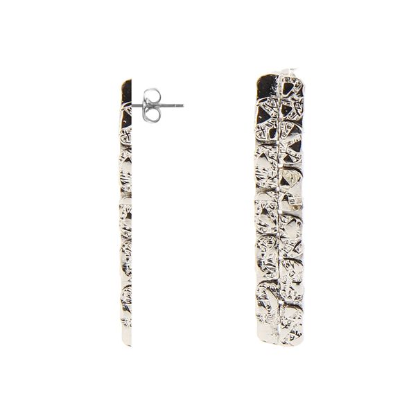 Boucles d'oreilles chaine plate dorées à l'or fin