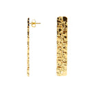 Boucles d'oreilles chaine plate dorées à l'or fin-1