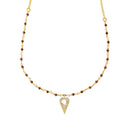 Collier chaine orné de perles de pierre – Or 18Kt-2