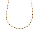 Collier chaine orné de perles de pierre – Or 18Kt-2
