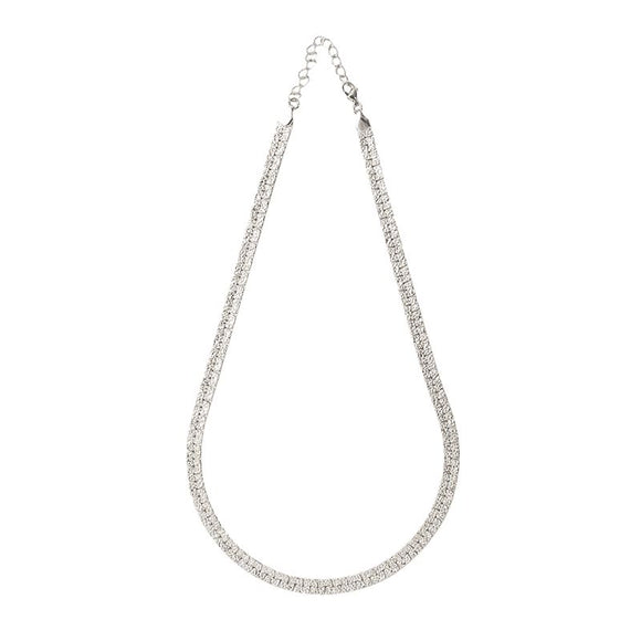 Collier chaine plate doré à l'or fin ou argenté