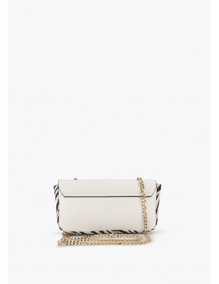 Besace blanche imprimée animal et logo clouté Lola Casademunt