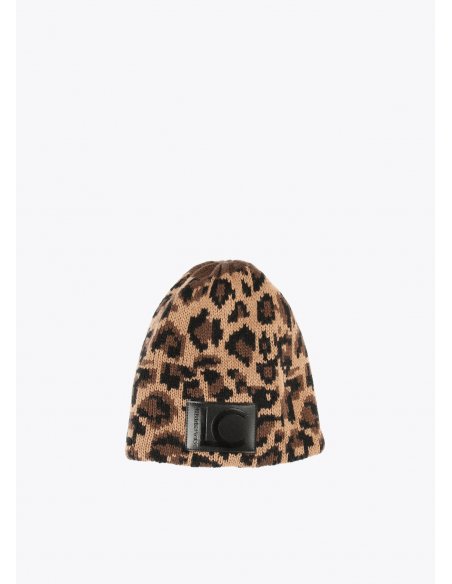 Bonnet en laine imprimé leopard Lola Casademunt