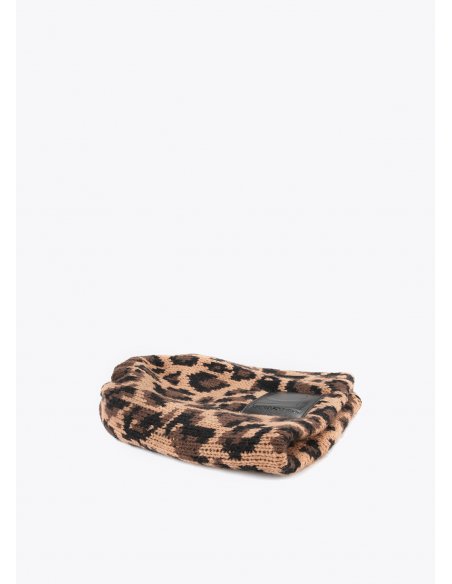 Bonnet en laine imprimé leopard Lola Casademunt
