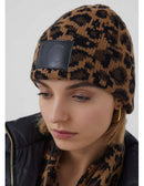 Bonnet en laine imprimé leopard Lola Casademunt-1