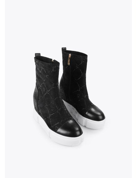 Bottines noires avec diamants Lola Casademunt
