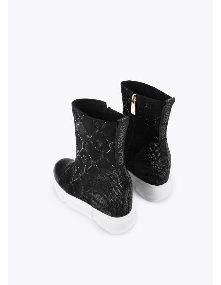 Bottines noires avec diamants Lola Casademunt