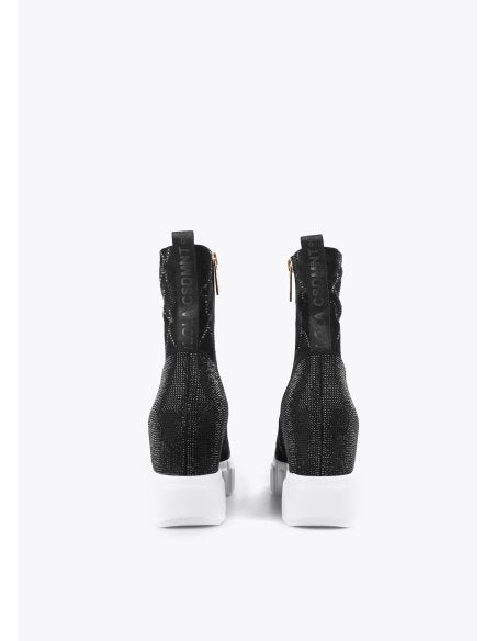 Bottines noires avec diamants Lola Casademunt