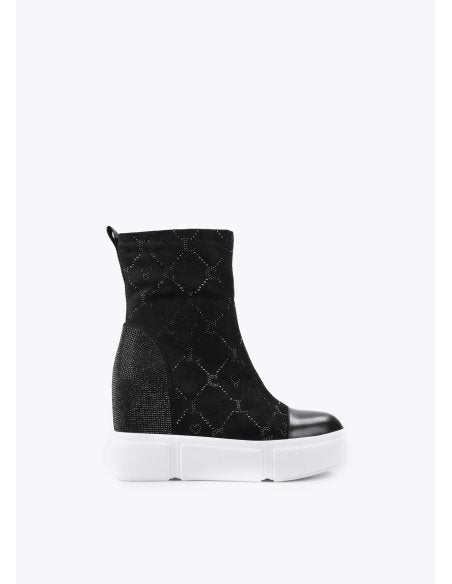 Bottines noires avec diamants Lola Casademunt