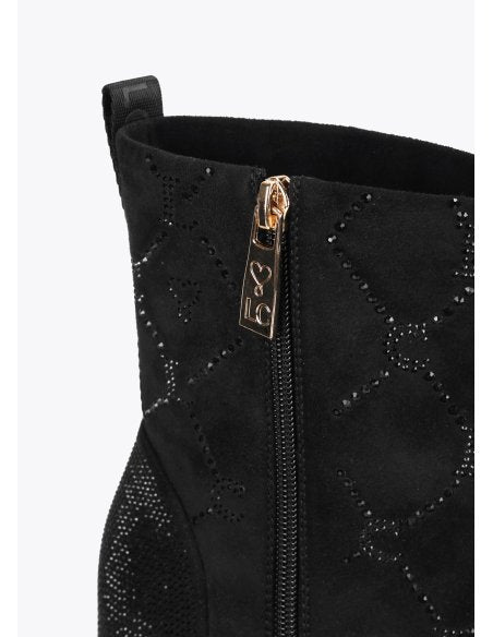 Bottines noires avec diamants Lola Casademunt