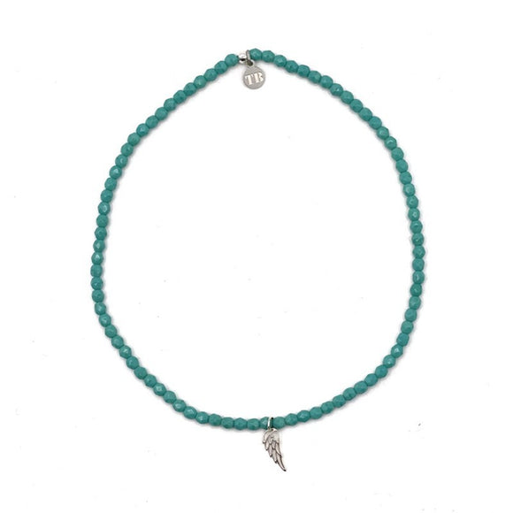 BRACELET-COLLIER 2 en 1 (2 TOURS ADO ET F TURQUOISE ANGEL)