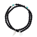 BRACELET-COLLIER 2 en 1 (2 TOURS ADO ET F NOIR MAT/TURQ ANGEL)-5