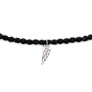 BRACELET-COLLIER 2 en 1 (2 TOURS ADO ET F NOIR MAT/TURQ ANGEL)-2