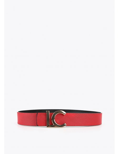 Ceinture réversible noire et rouge Lola Casademunt