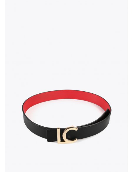 Ceinture réversible noire et rouge Lola Casademunt