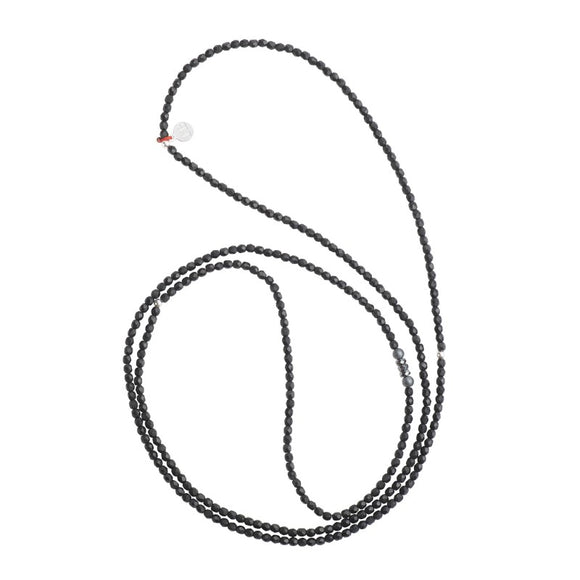 BRACELET-COLLIER 2 en 1 (6 TOURS F NOIR VERO)