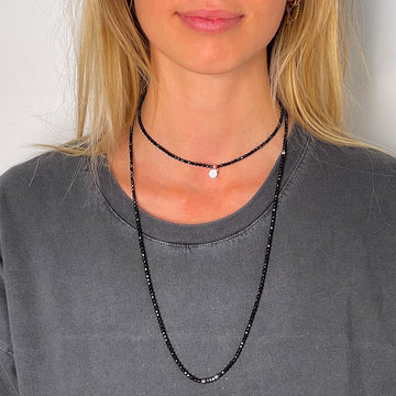 BRACELET-COLLIER 2 en 1 (6 TOURS F NOIR VERO)