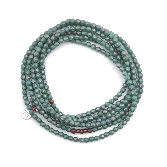 BRACELET-COLLIER (6 TOURS F TURQUOISE DUST VERO)