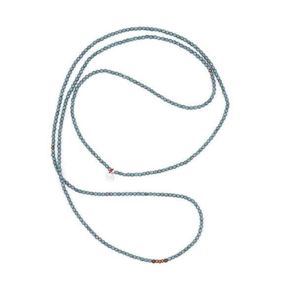 BRACELET-COLLIER (6 TOURS F TURQUOISE DUST VERO)