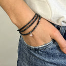 BRACELET-COLLIER 2 en 1 (3 TOURS NOIR ROCK PINK MATAKI)-5