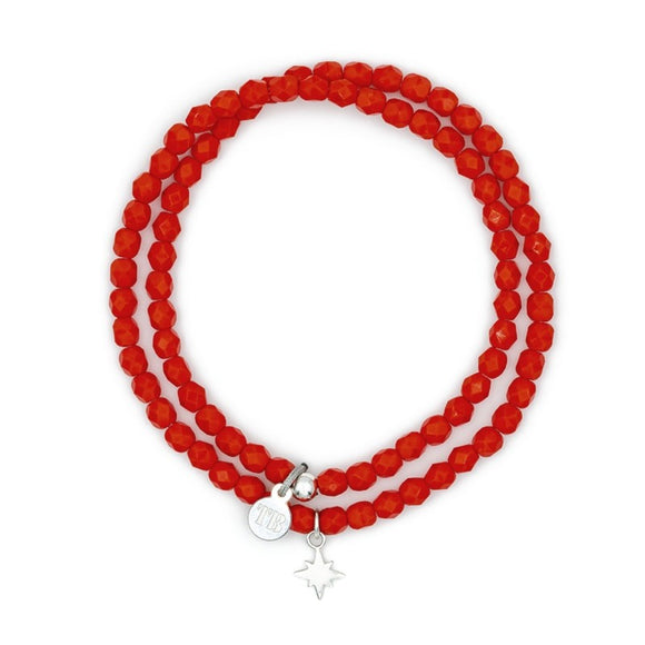 BRACELET-COLLIER 2 en 1 (2 TOURS ADO ET F ROUGE 22 POLAIRE)
