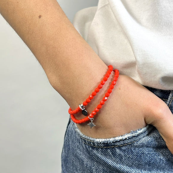 BRACELET-COLLIER 2 en 1 (2 TOURS ADO ET F ROUGE 22 POLAIRE)
