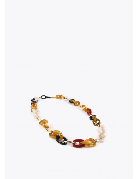 Collier long à anneaux et maillons Lola Casademunt