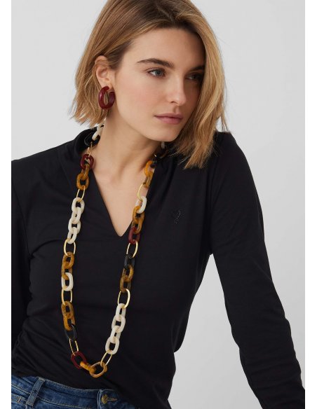 Collier long à anneaux et maillons Lola Casademunt