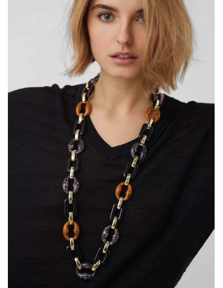 Collier long à maillons imprimé animal Lola Casademunt