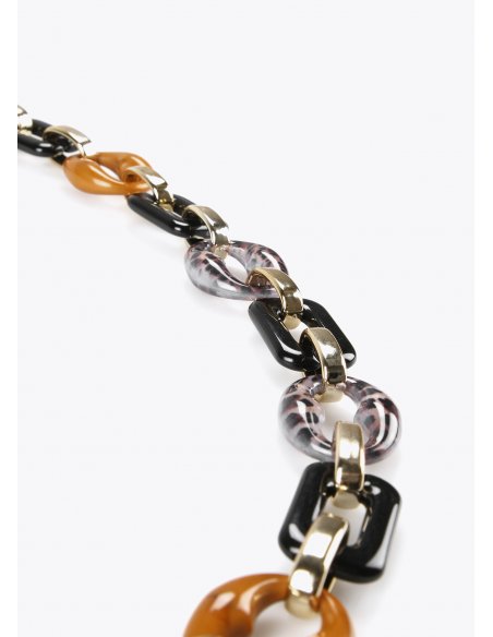 Collier long à maillons imprimé animal Lola Casademunt