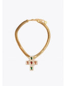 Collier long avec pendentif en forme de croix Lola Casademunt-4