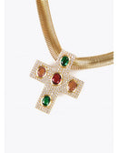 Collier long avec pendentif en forme de croix Lola Casademunt-2