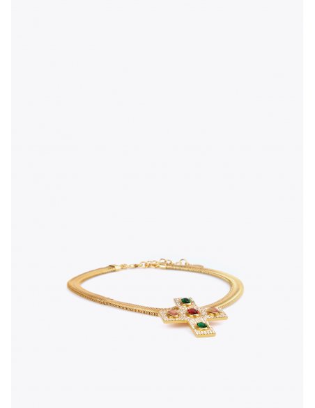 Collier long avec pendentif en forme de croix Lola Casademunt