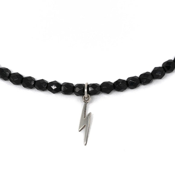 BRACELET-COLLIER 2 en 1 (2 TOURS ADO ET F NOIR ECLAIR)