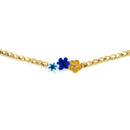 BRACELET-COLLIER 2 en 1 (3 TOURS F GOLD GOLD MILLEFIORI)-2