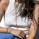 BRACELET-COLLIER 2 en 1 (3 TOURS F GOLD GOLD MILLEFIORI)-1