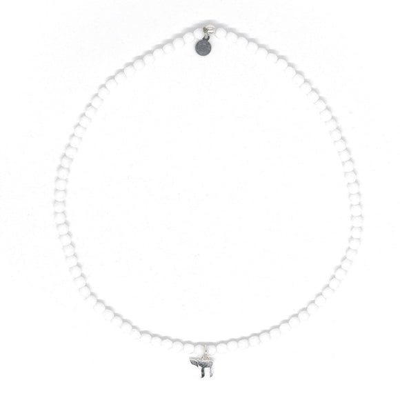 BRACELET-COLLIER 2 en 1 (2 TOURS ADO ET F BLANC HAI)